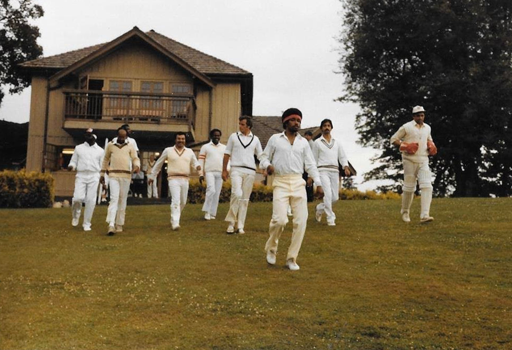 Saskatchewan Cricket history Cricket Players from the 70s walking from the club house to the cricket field