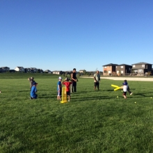 SaskTel Junior Cricket Academy 2016 - Week 1 - Cavaliers teaching kids in Regina how to play cricket. 