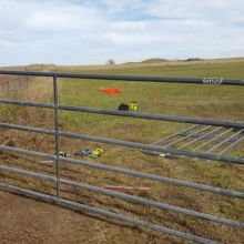 Installing a gate at our new cricket field - October 2nd, 2016